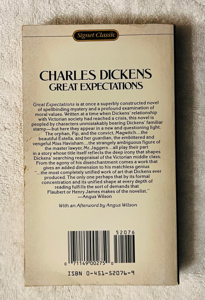 CHARLES DICKENS - Great Expectation - 1980 Signet Classics Paperback - Etsy