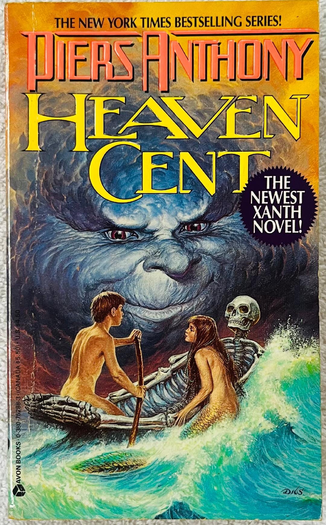 Xanth Map PIERS ANTHONY - Heaven Cent - 1988 Fantasy Paperback - Xanth Novel - Etsy