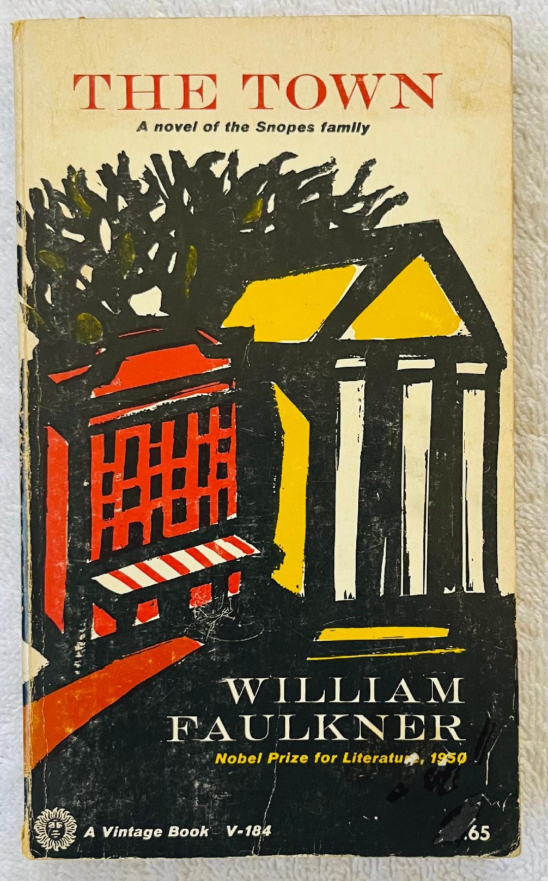 WILLIAM FAULKNER - the Town - 1957 Vintage Books Paperback Edition