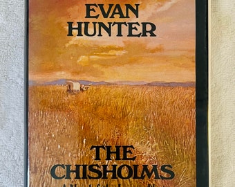 EVAN HUNTER (Ed McBain) - The Chisholms - 1976 First Edition Hardcover in Dj - Western Fiction