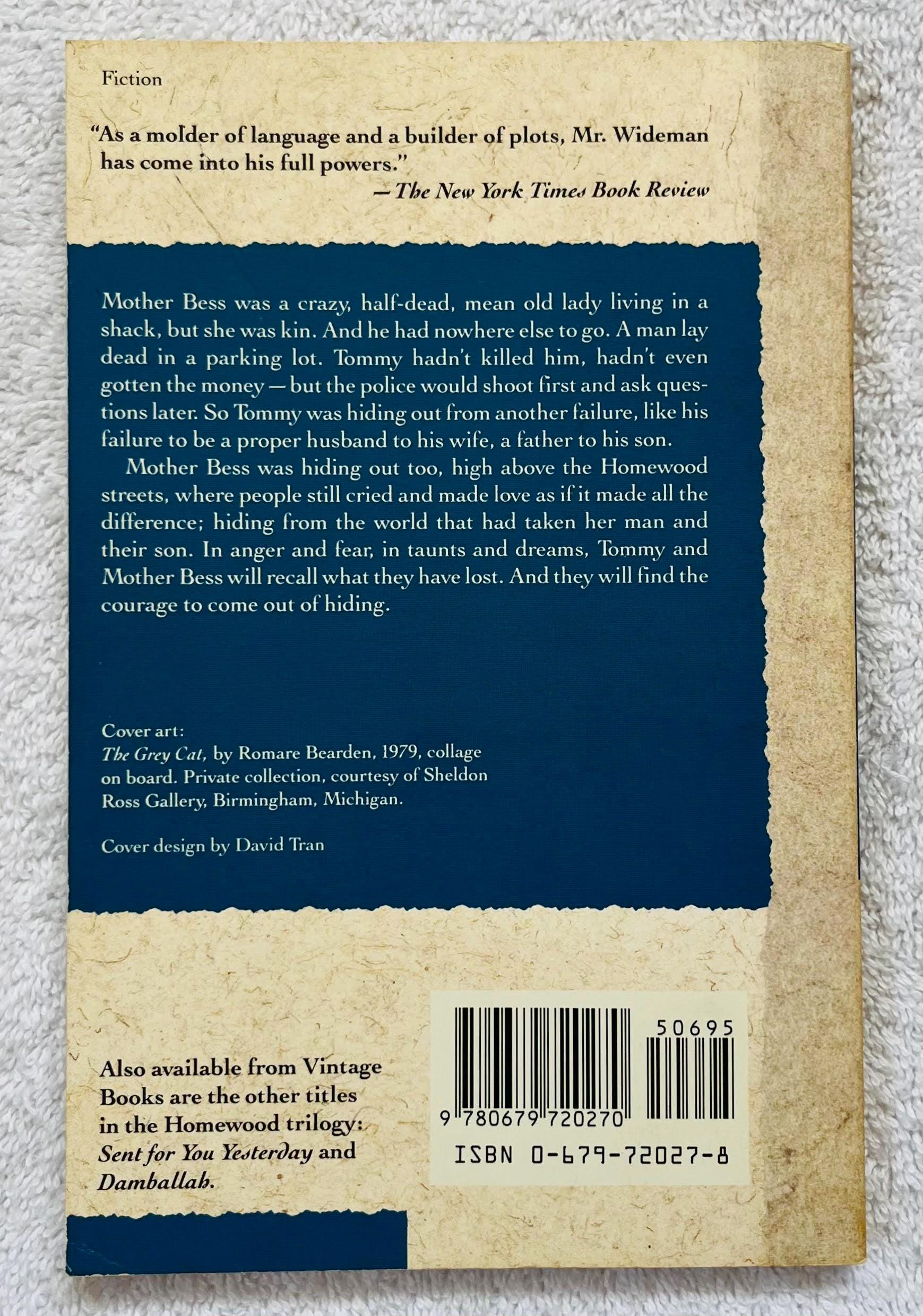 JOHN EDGAR WIDEMAN - Hiding Place - 1988 Vintage Books Soft Cover