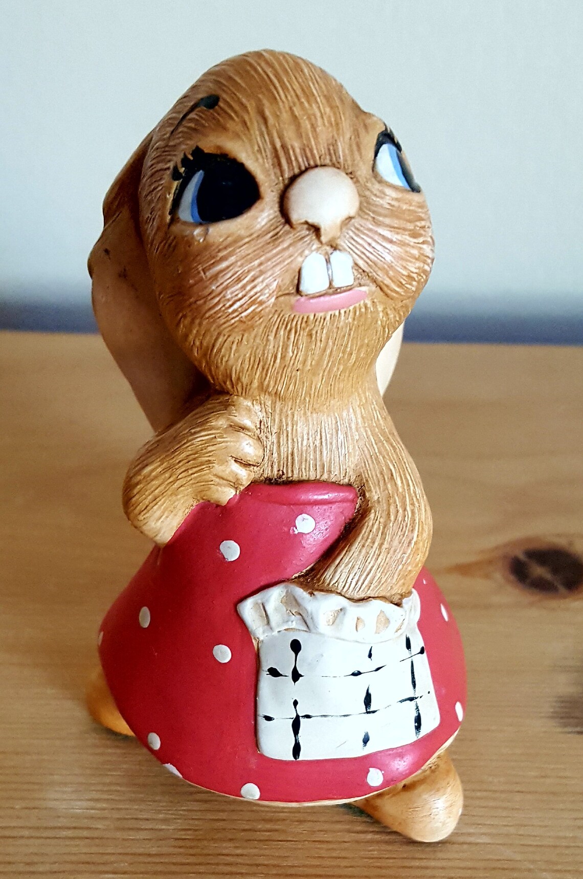 Vintage Extremely Rare Collectible Hand Painted Pendelfin Rabbit Named