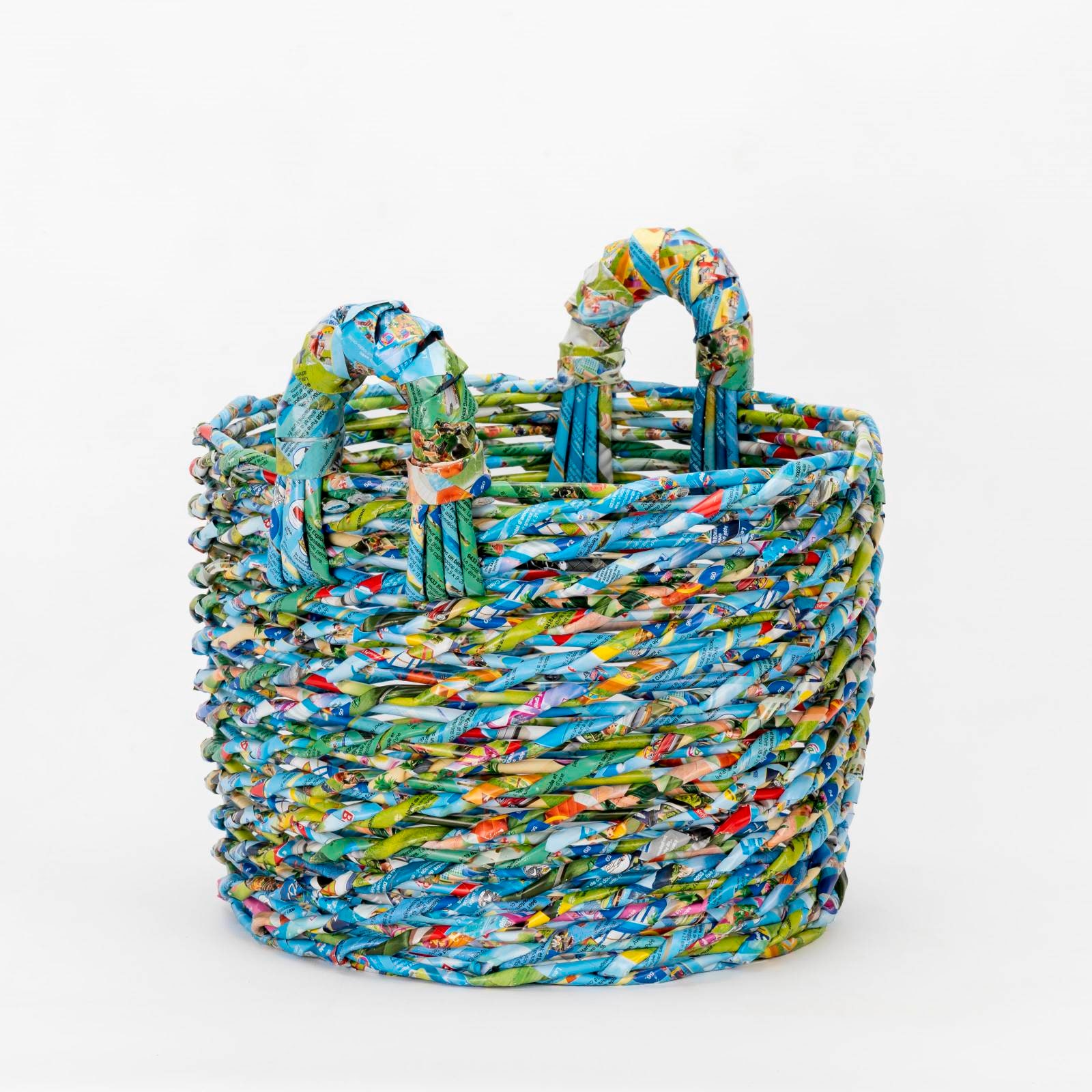 Oceana - Panière à Linge, Corbeille Linge. Fait Main en Papier Recyclé Playmobil Luisart