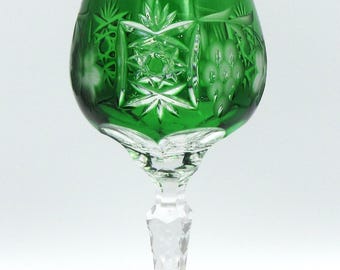Nachtman Bleikristall Emerald Green Hock Wine Traube Glass  Nachtman Bleikristall Emerald Green Hock Wine Traube Glass main image 1