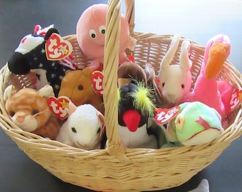 1990-2000 Vintage TY BEANIE BABIES / Rainbow / Glow / Inky / Lefty / Fridgid / Choose Your Favorite / Nibbler / Cheezer