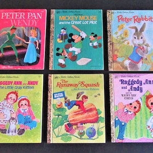 1970&#39;s Vintage LITTLE GOLDEN Book / Beginner Books / CHOOSE One / Peter Pan and Wendy / Mickey Mouse / Peter Rabbit / Raggedy Ann and Andy