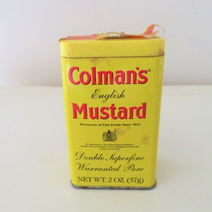 Vintage Colman&#39;s Mustard SPICE TIN / Country Decor / Rustic Decor
