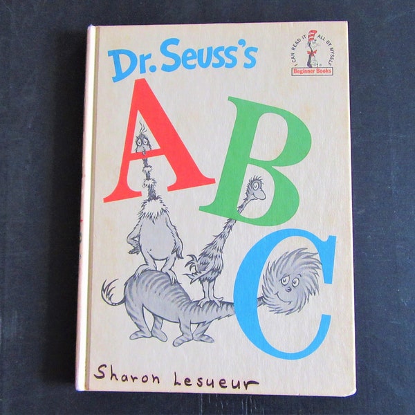 1963 Vintage DR SEUSS'S ABC / Hardcover Children's Book / I Can Read It All By Myself / Book Club Edition