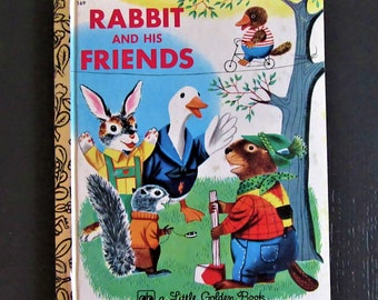 1976 Vintage Rabbit and His Friends - Little Golden Book by Richard Scarry