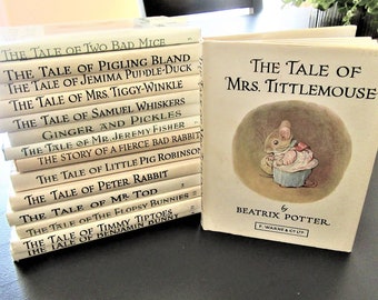 80s illustrated books Vintage 1980's BEATRIX POTTER BOOKS / Choose Your Favorite / Peter Rabbit / Benjamin Bunny / Hardcover 5 1/2" / Children's Literature