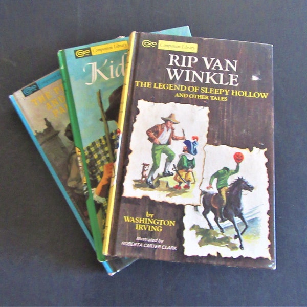 1960's COMPANION LIBRARY / CHOOSE One / Rip Van Winkle / Kidnapped / Prince and the Pauper / Hardcover / Early Reader Classics