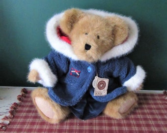 Vintage Boyd's Bear Plush: 16" Collectible Jointed Teddy Bear with Hoodie