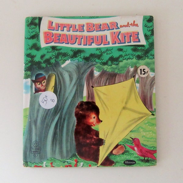 1955 Vintage LITTLE BEAR and the Beautiful KITE / Whitman Tell A Tales Children's Book / By Janice Udry / Illustrated by Hertha Depper