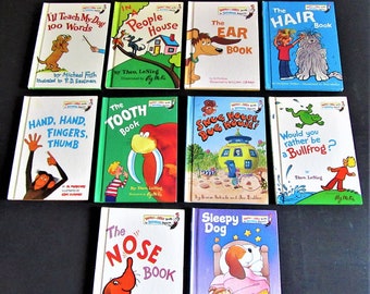 1970's Vintage Dr Seuss / Beginner Books / CHOOSE One / Hardcover Book / In a People House / Would You Rather Be a Bullfrog? / The Ear Book