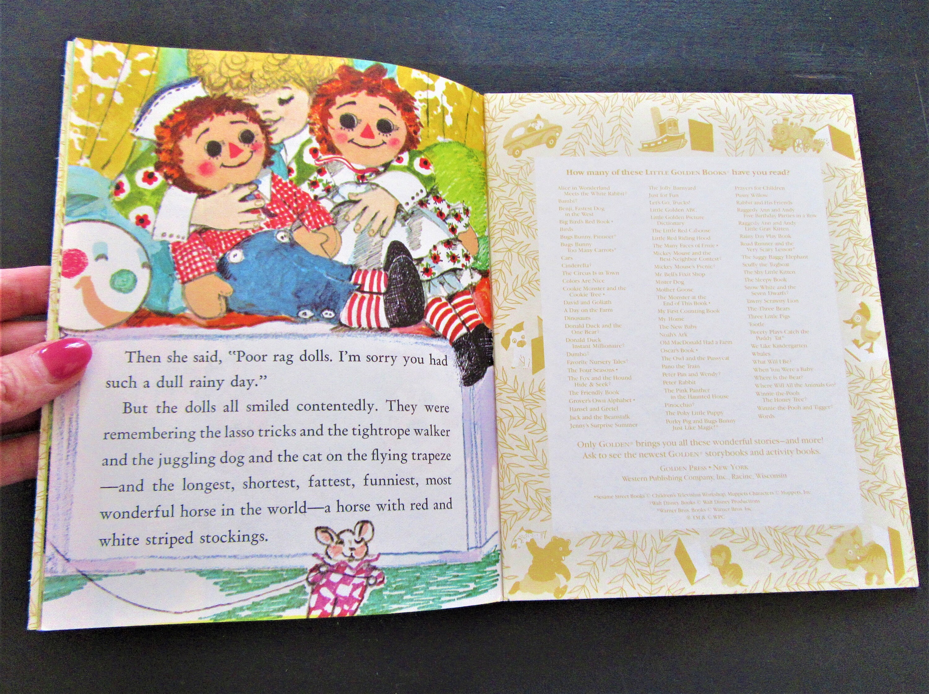 Raggedy Ann 1973年 洋書絵本 Golden Book Vintage 1973 Raggedy Ann and Andy Little Golden Book - Etsy