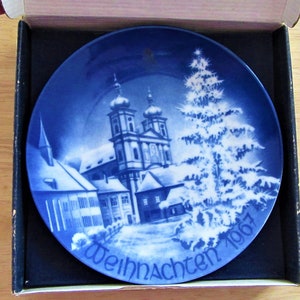 1967 JULEPLATTE CHRISTMAS PLATE / with Original Box / Weihnachten
