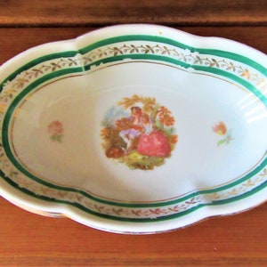 Antique BAVARIAN BREAD PLATES Set of 4 Porzellan Imperial Germany Bavarian China Plates