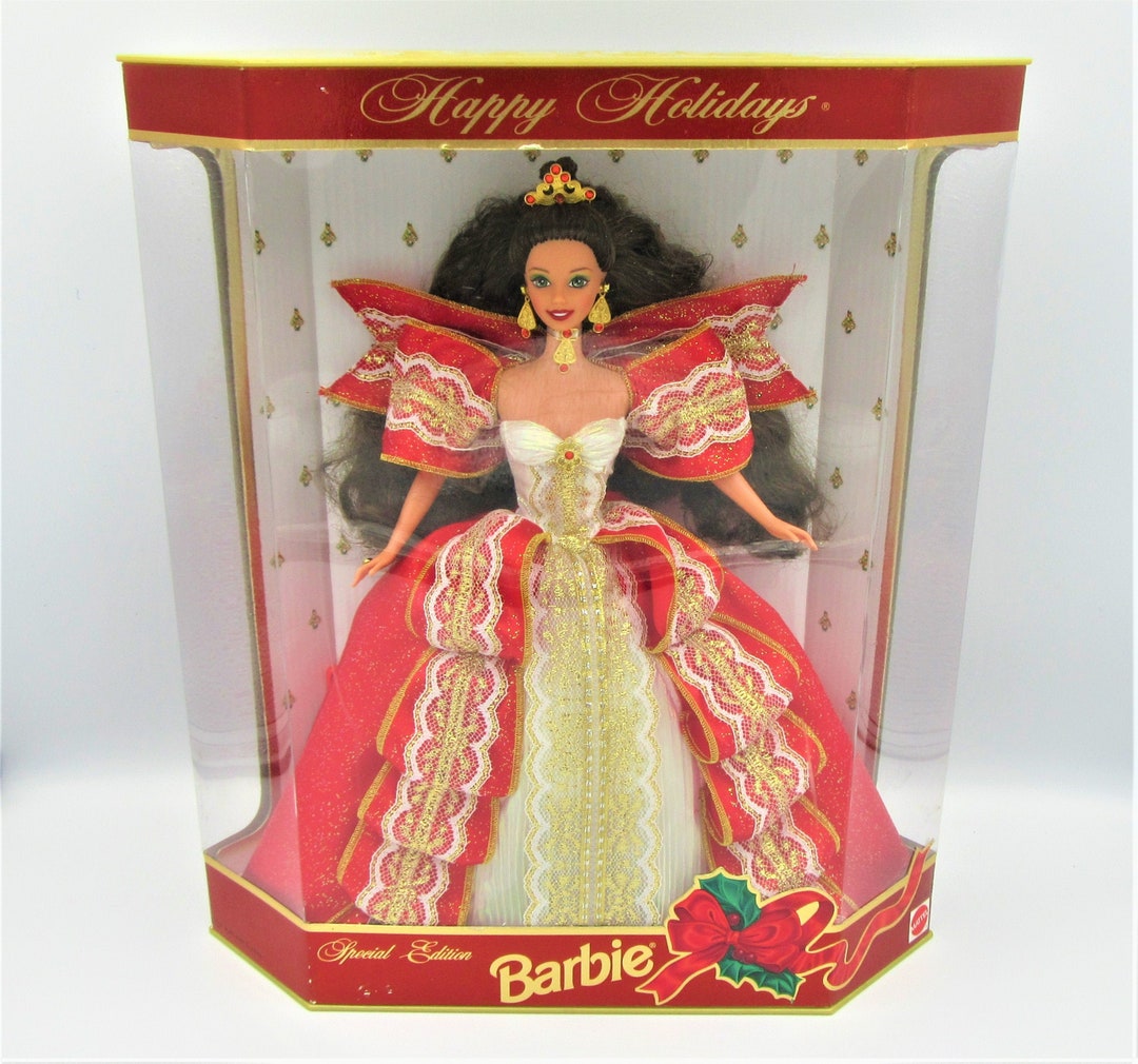 1997 MATTEL BARBIE Happy Holidays Doll Special Edition Doll NRFB Mint Condition New in Box 10th