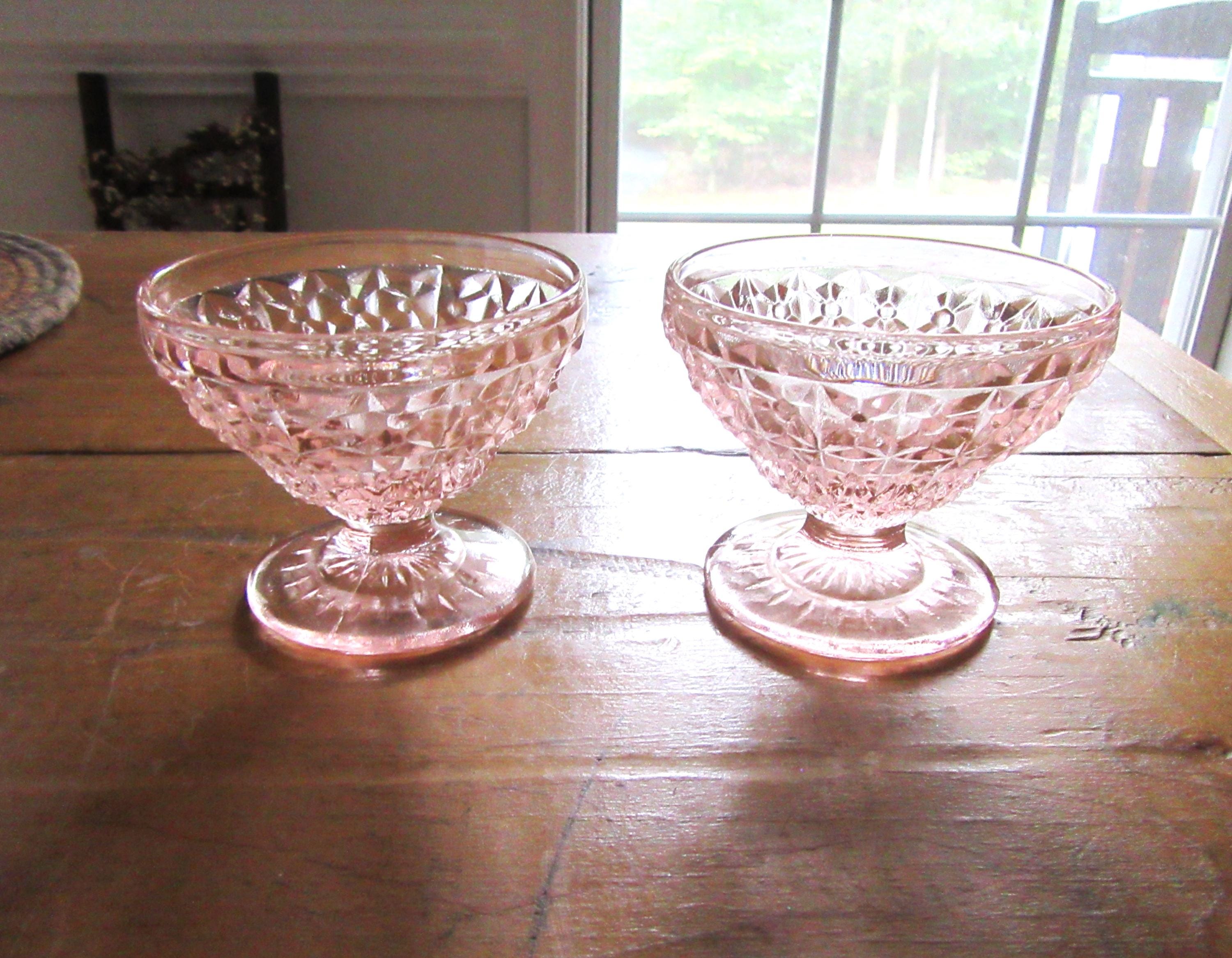 クリアランスDepression Glassディプレッションシャーベットグラス6