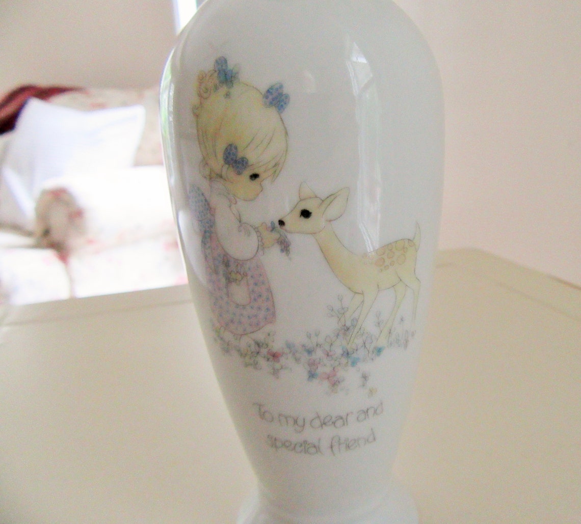 PRECIOUS MOMENTS VASE For a Special Friend Vintage Vase Etsy