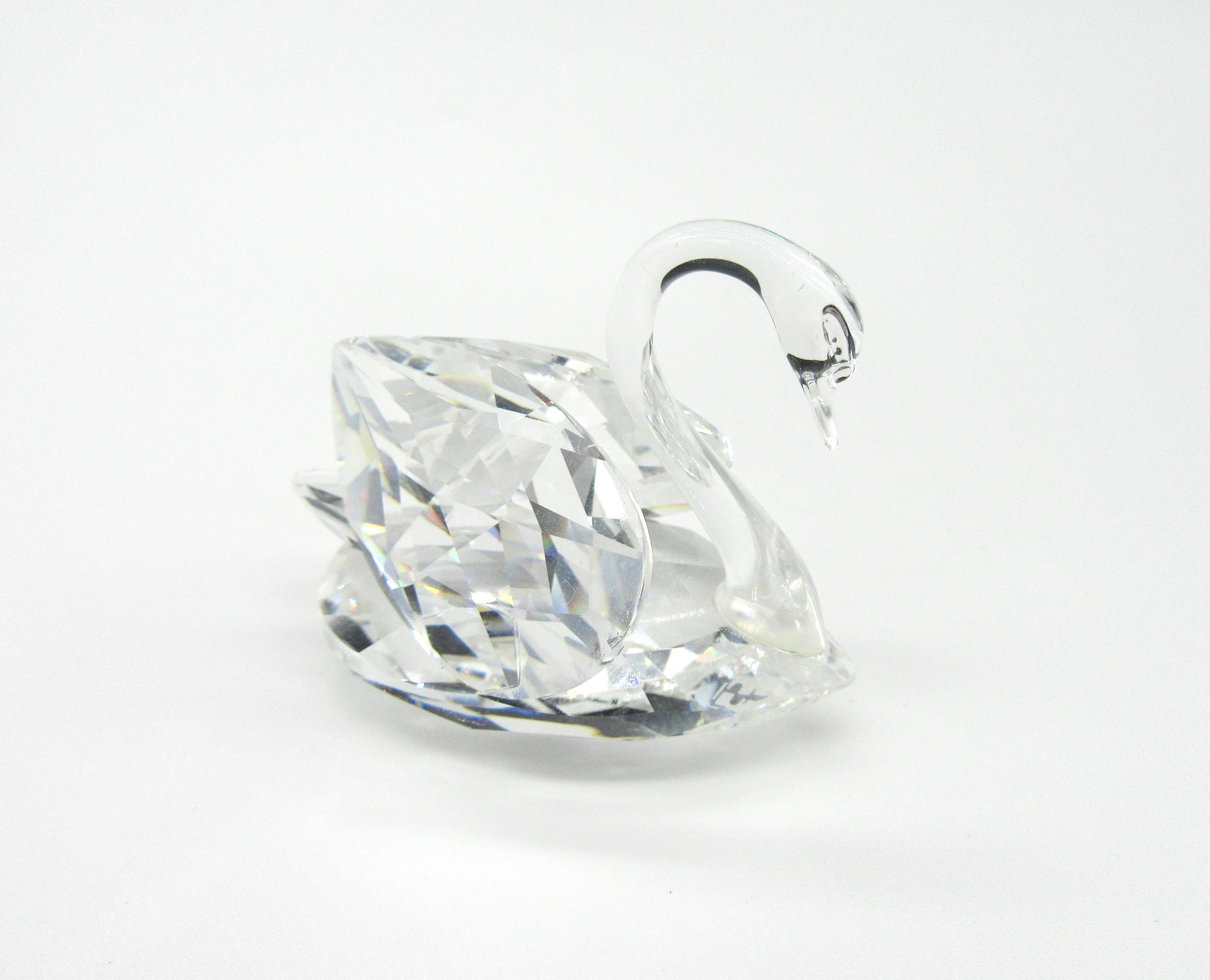Swarovski Crystal Figurines Swans - Etsy