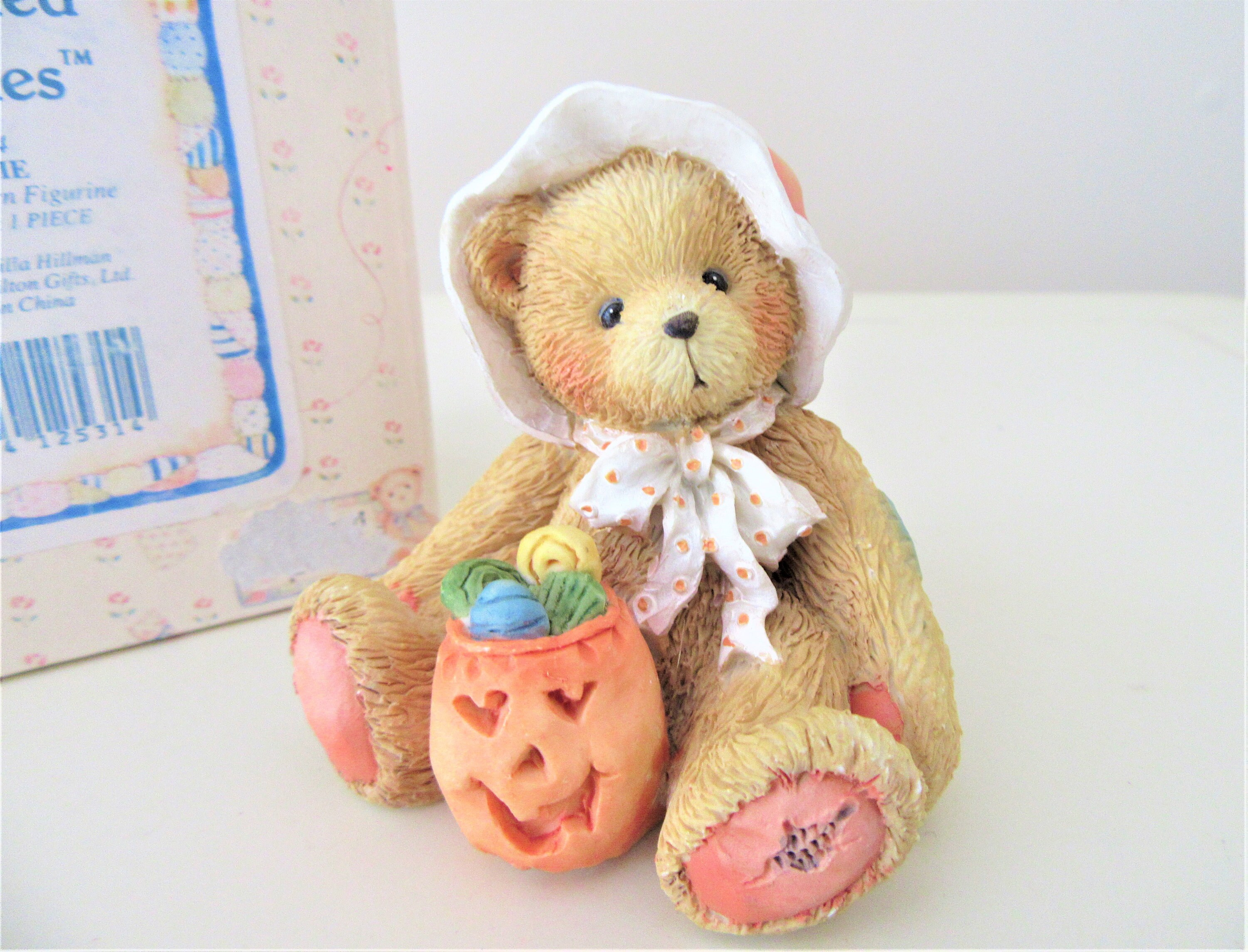 Cherished Teddies Connie Figurine: Jack-o-lantern Bear, 1993