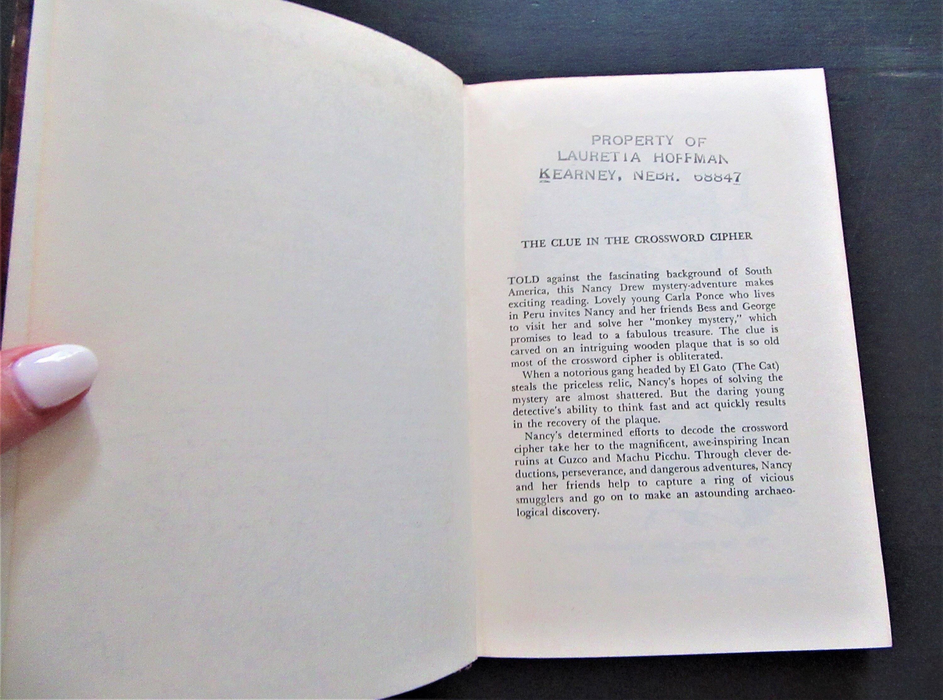 The Clue In The Crossword Cipher (Nancy Drew, Book 44) By Carolyn Keene - Good Condition Hardcover