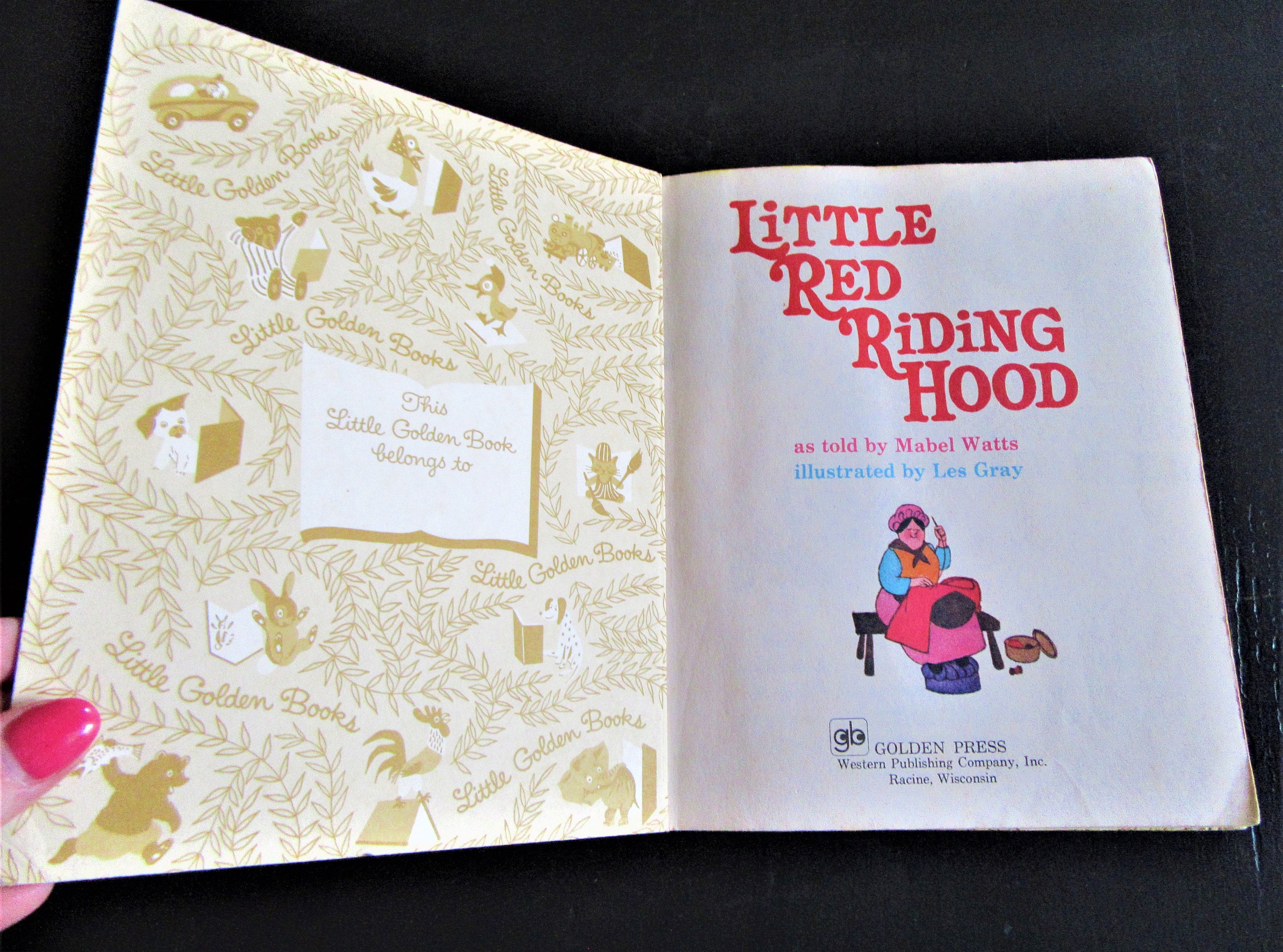Vintage Little Red Riding Hood - 1974 Little Golden Book - Etsy