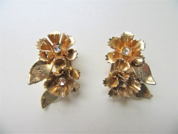 Vinitage 1950's SIGNED CORO JEWELRY / Clip on Flo… - image 2