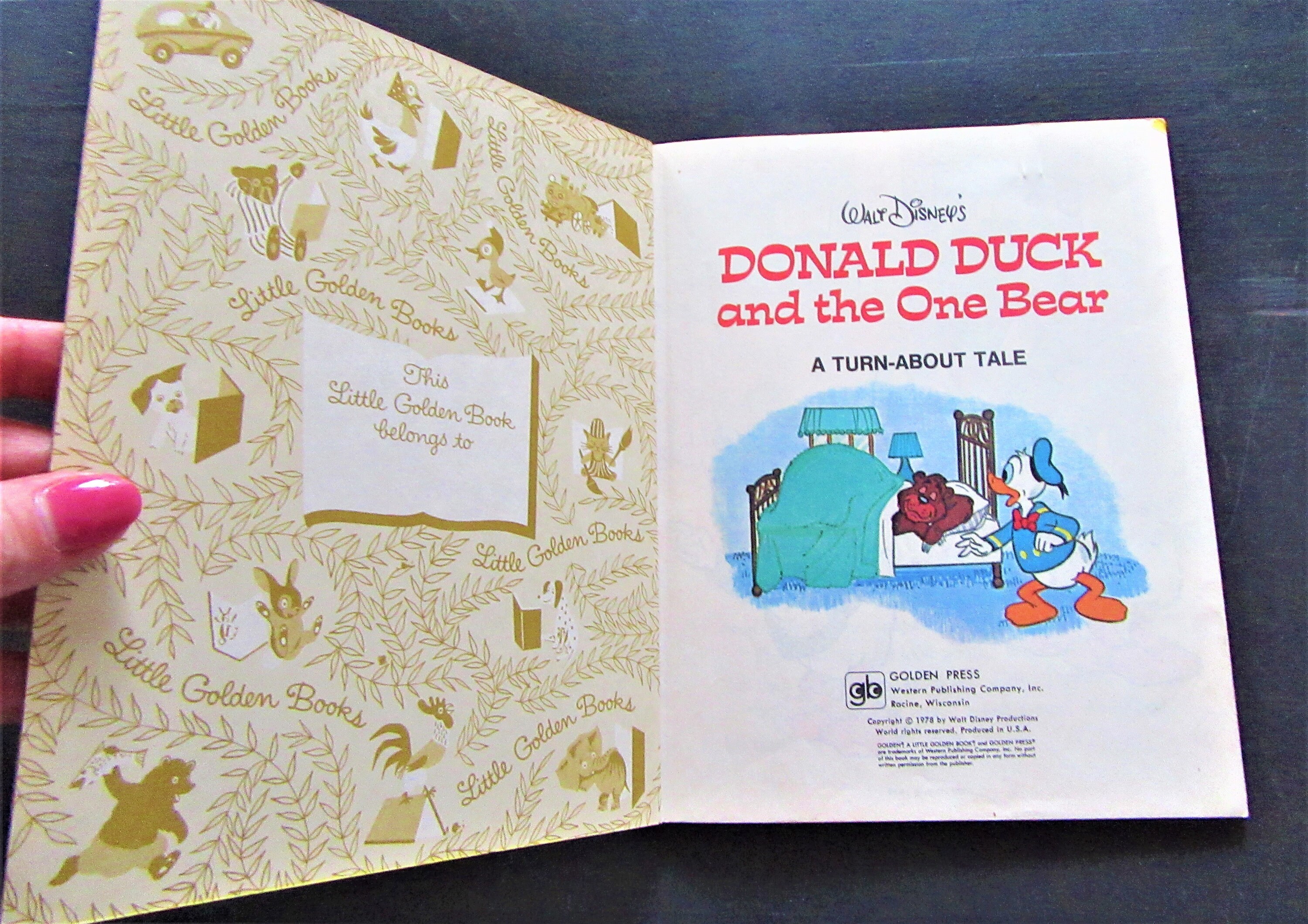 Vintage 1978 Donald Duck and the One Bear - Little Golden Book - Etsy