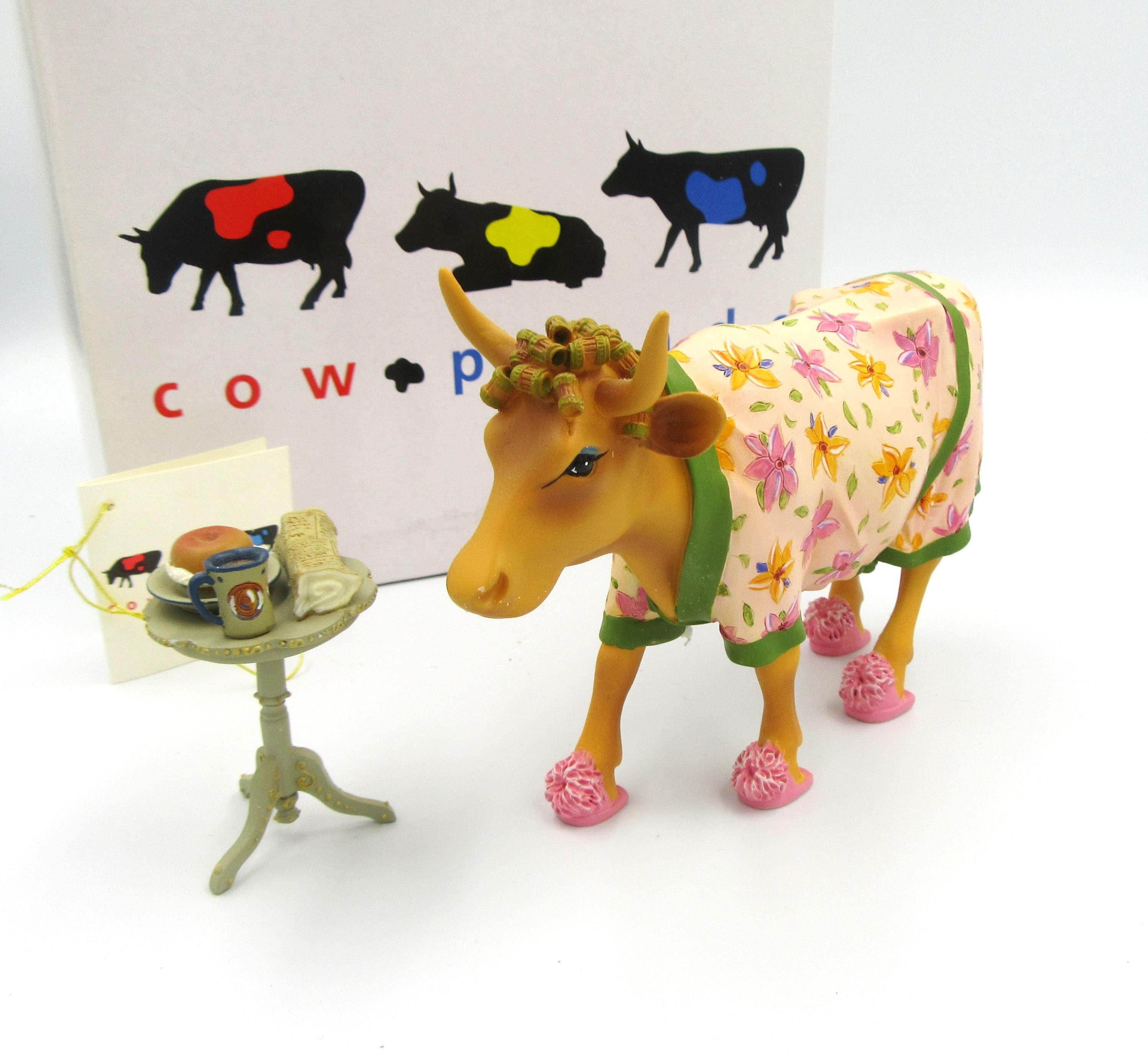 その他 cow parade NO.9142 Beehive Bovine 2002 Cow Parade Beehive Bovine Cow No. 9142 w/ Box - AS IS