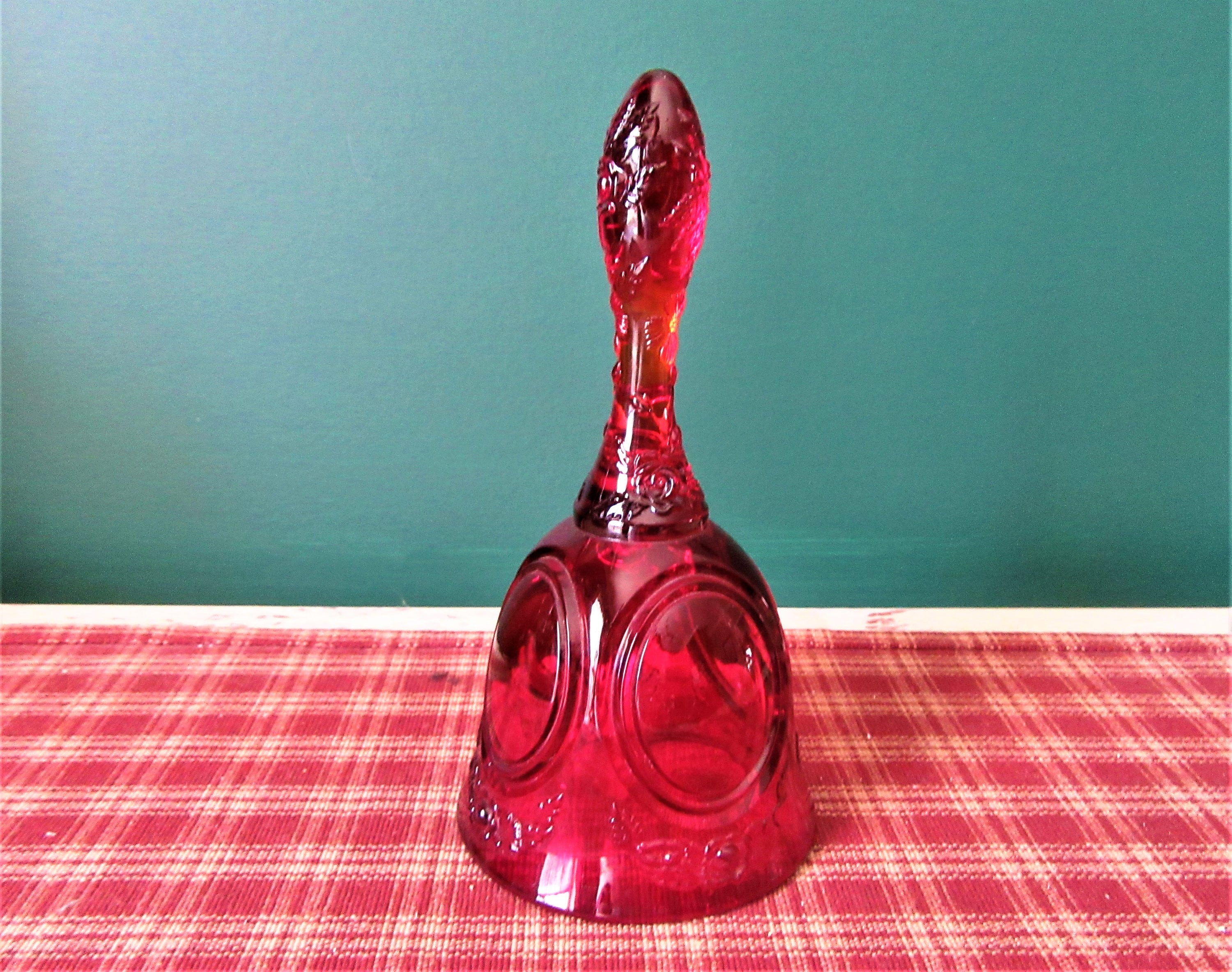 Vintage FENTON RED GLASS Bell Fenton Art Glass Collectible Red Etsy