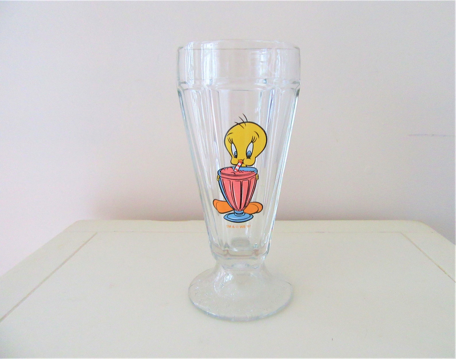 1997 TWEETY ICE CREAM Sundae Verre vintage Looney Tunes Soda - Etsy France