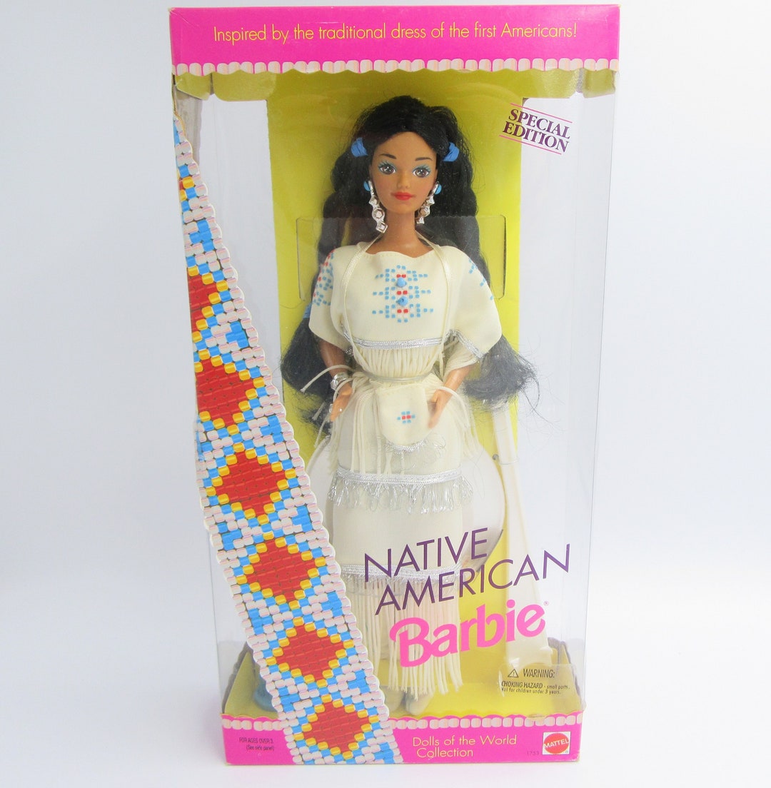 1992 Native American BARBIE in UNOPENED Original Box Collectible Barbie 1753 - Etsy