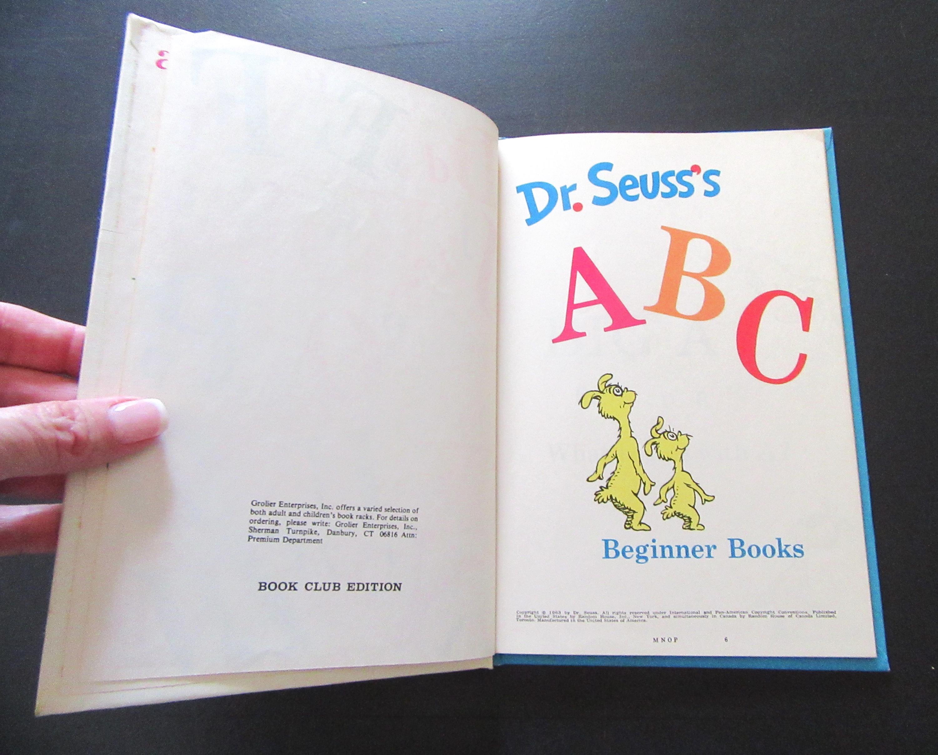 1963 Vintage Dr. Seuss's ABC Hardcover Book: Book Club Edition - Etsy