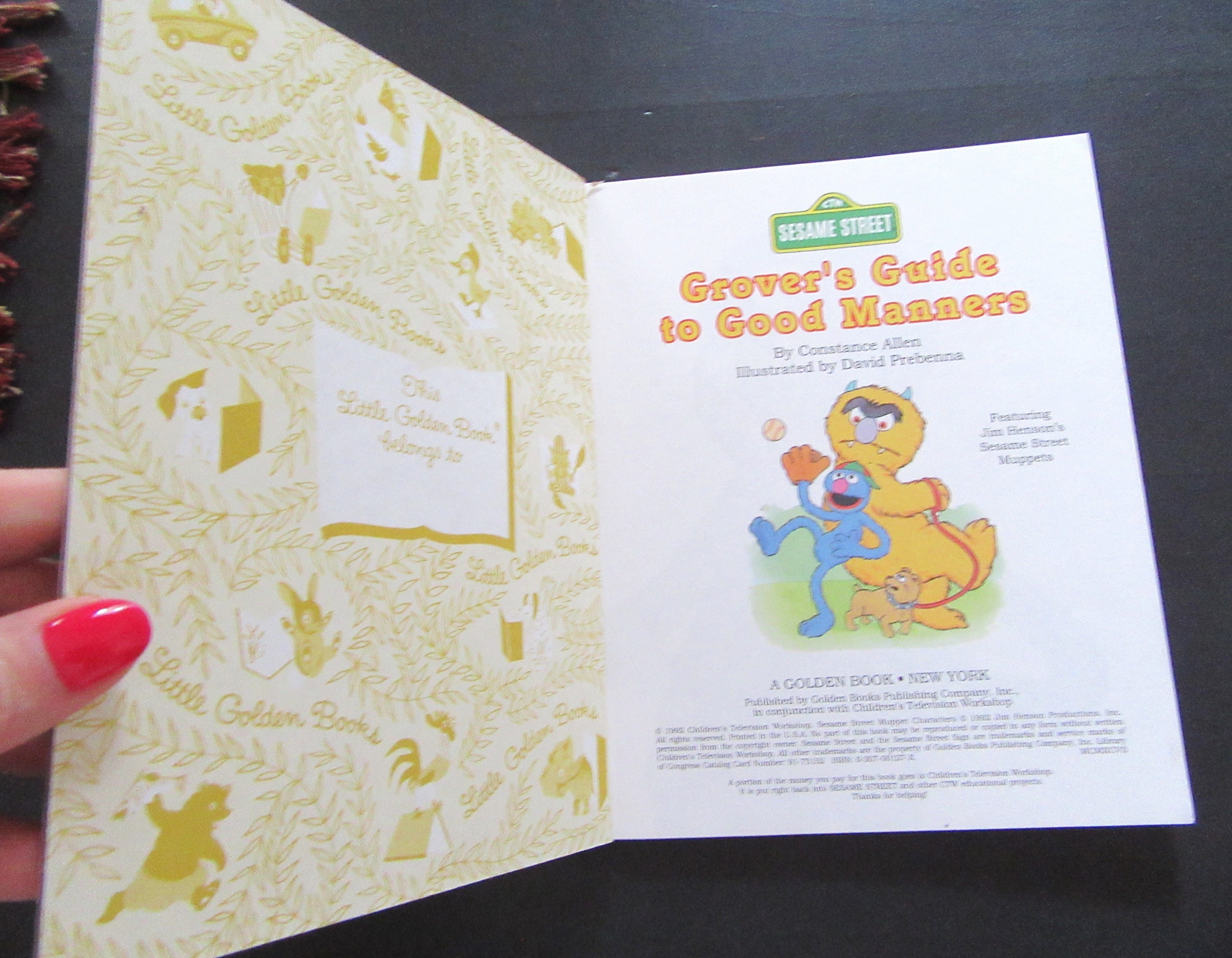 Vintage 1992 Grover's Guide to Good Manners - Little Golden Book - Etsy