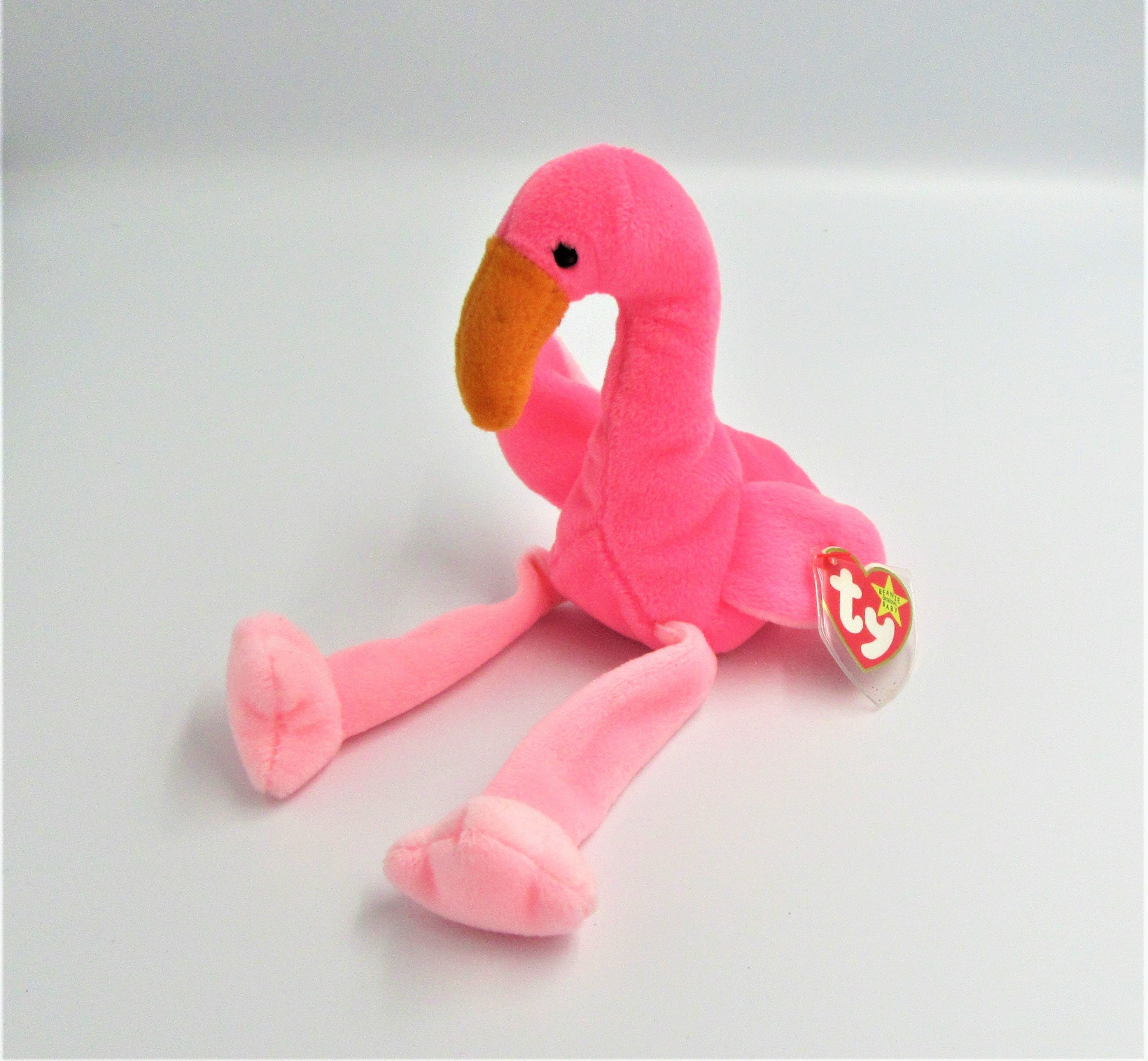 1995 Ty Beanie Baby Pinky The Flamingo With Etsy