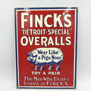 Finck's Overalls Sign - Etsy
