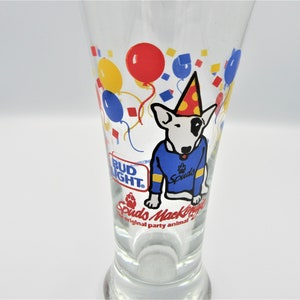 1987 Anheuser-Busch SPUDS MACKENZIE Glass / Beer Glass / Collectible Glass