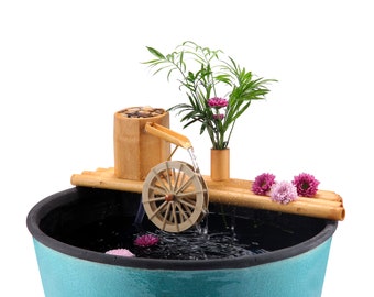 Bamboo Fountain with Rock Stream