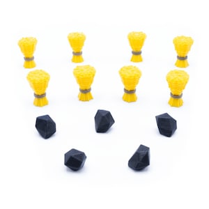 Upgrade Kit for Paleo: A New Beginning - 18 Pieces. Cereal and Obsidian Tokens | Board Game Accessories, Components and Parts