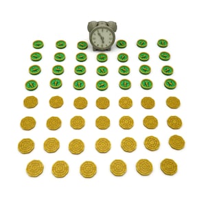 Kit de mise à niveau pour les ruines perdues d'Arnak - 55 pièces | Jetons de boussole, pièces de monnaie et marqueur de premier joueur. Accessoires et pièces de jeux de société