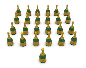 Grand Austria Hotel Let's Waltz! Compatible Champagne Bottle Tokens - 25 Pieces