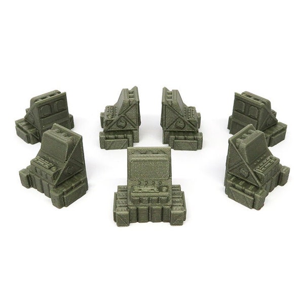 Computer Terminals for Nemesis And Nemesis Lockdown - 7 Pieces | Board Game Accessories, Upgrades and Parts.