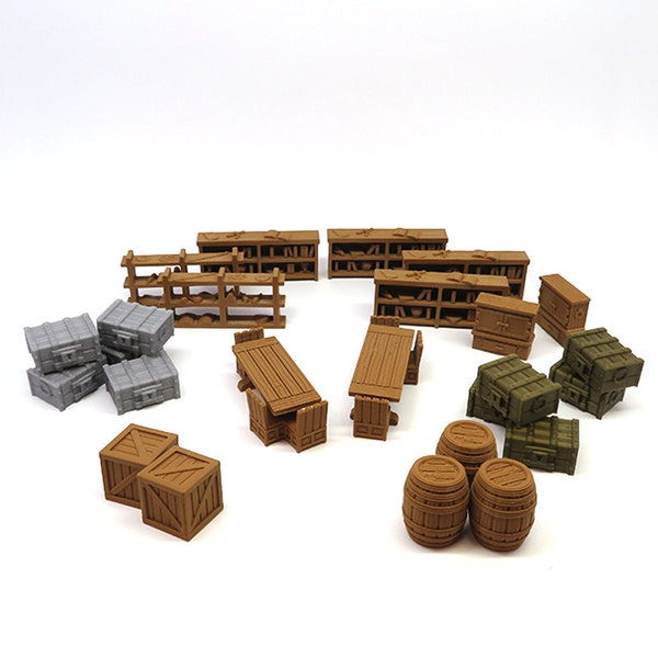 Furniture Pack for Gloomhaven - 25 Terrain Pieces | Board Game Game Accessories, Upgrades and Scenery Parts