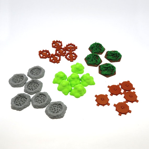 BG Expansions Pack Mejora Base Para Root™ – 51 Tokens En 3D De Edificios Y Facciones – ROOT001 Accesorio De Juego Root