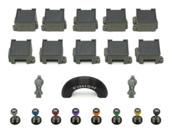 Full Upgrade Kit for Heat: Pedal to the Metal + Heavy Rain & Tunnel Vision Expansions - 20 Pieces | Board Game Accessories, Tokens and Parts