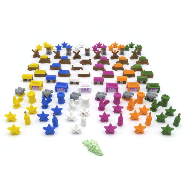 Viticulture Compatible Full Upgrade Kit - 103-Piece 3D Set (Base Game & Essential Edition)