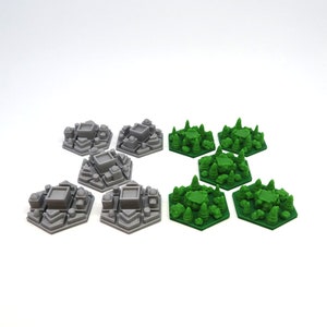 Extra Forest & City Tiles for Terraforming Mars - 10 Pieces | Board Game Accessories, Upgrades and Tokens