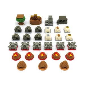Upgrade Kit for The Marauder Expansion, Hirelings and Landmarks - Root - 30 Pieces | Board Game Accessories, Tokens and Parts (Unofficial)
